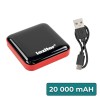 Powerbank Leziter 20000 mAh 10W, 2x USB, afisaj LCD, rosu