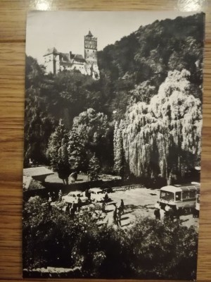 Carte postală Castelul Bran, 1970, circulata Bucuresti, fam Dobre Dima, timbru foto
