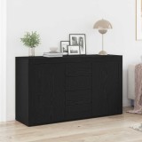 vidaXL Bufet cu sertar Stejar Negru 120 x 36 x 69 cm Lemn compozit 3333865