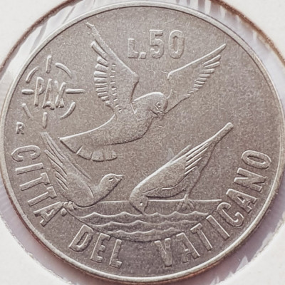 3162 Vatican 50 Lire 1984 Ioannes Paulus II (Doves) km 179 foto