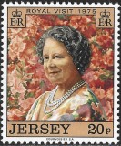 Jersey 1975 - Royal Visit, Regina Mama, neuzat