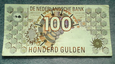 100 Gulden 1992 Olanda / Nederland foto