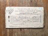 Casa Centrala a Asigurarilor Sociale - Carte Chitanta 1919 / CD1P