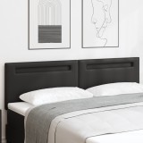 Tăblie vidaXL Design Simplu Neagră 180 cm Piele Ecologică