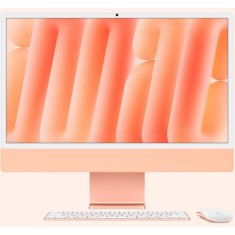 Sistem Desktop PC iMac 24 cu procesor Apple M4, 8 nuclee CPU and 8 nuclee GPU, 24, Retina 4.5K, 16GB, 512GB SSD, Orange