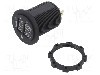 Voltmetru, conector plat 6,3mm, neagra, 4CARMEDIA -