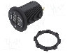 Voltmetru, conector plat 6,3mm, neagra, 4CARMEDIA - foto