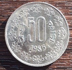 (M2436) MONEDA INDIA - 50 PAISA 1985 foto