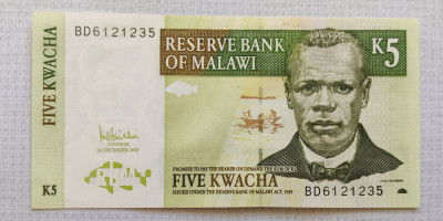 Malawi - 5 Kwacha (2005) foto