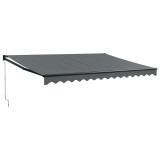 Cumpara ieftin Copertina retractabila, antracit, 4x3 m, textil si aluminiu