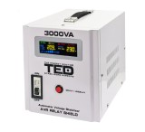 Stabilizator retea automat 3000VA 1800W cu Ecran LCD TED000149