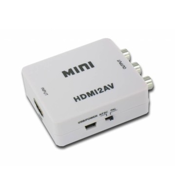 Convertor HDMI la AV (RCA)-Culoare Alb foto