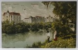TIMISOARA , VEDERE DE PE MAUL BEGAI , CARTE POSTALA ILUSTRATA , 1910