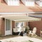 vidaXL Cortina Retractabilă Verde și galben 400 &times; 300 cm Poliester 3330703