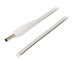 Cablu Alb 2x0,5mm2 cu Mufă DC 3,5/1,3 1,5m