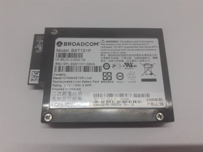 Baterie Noua RAID Broadcom BAT1S1P 3.7V 1.5Ah 5.6Wh IBM M5015 M5014 M5000 9260 9280 Oracle part number 7050794 foto