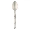 Linguriță Inox, Model Marble, M&acirc;ner Detaliu Marmură, 14cm, Oem