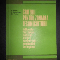 Marin Voinea - Criterii pentru zonarea legumiculturii (1977)