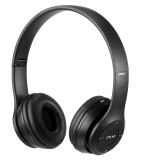 Casti Wireless Bluetooth MRG P47 Negre, Microfon, Pliabile, FM, MP3, Raza 10m, Autonomie 2h
