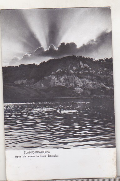 bnk cp Slanic Prahova - Apus de soare in Baia Baciului - uzata