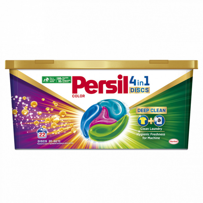 Detergent Pentru Rufe Capsule, Persil, Discs Color, 22 spalari
