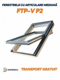 Fereastra cu articulare mediana cu geam dubucameral, Fakro, Model FTP-V P2