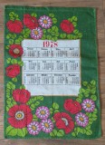 PROSOP VINTAGE DE BUCĂTĂRIE CU MODEL CALENDAR 1978
