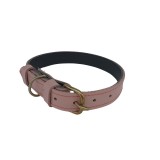 Zgarda Caini Piele Naturala Roz, 60 cm, Talie Medie, Ajustabila, Confectionata Manual