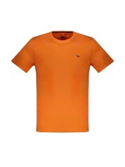 Tricou barbati, cu mini logo, Regular fit, Portocaliu, M foto