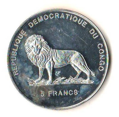 SV * Congo 5 FRANCS 2000 * Intalnirea LADY DIANA cu PAPA PAUL IOAN II din 1985 foto