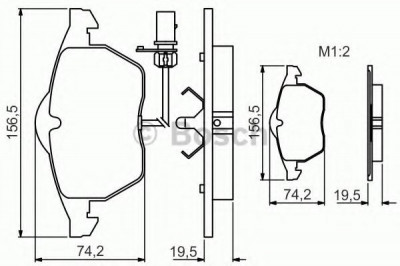 Set placute frana,frana disc AUDI TT (8N3) (1998 - 2006) BOSCH 0 986 495 232 foto