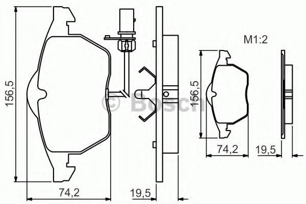 Set placute frana,frana disc AUDI TT (8N3) (1998 - 2006) BOSCH 0 986 495 232