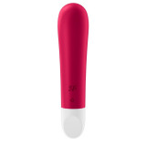 Vibrator Ultra Power Bullet 1 Silicon 12 Moduri Vibratii USB Rosu, Satisfyer