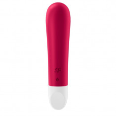 Vibrator Ultra Power Bullet 1 Silicon 12 Moduri Vibratii USB Rosu