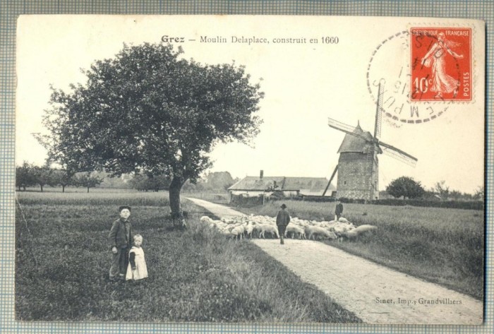 AD 38 C. P. VECHE - GREZ- MOULIN DELAPLACE, CONSTRUIT EN 1660 -CIRC. 1914-FRANTA