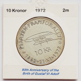 476 Suedia 10 Kronor 1972 Gustaf VI Adolf (Birthday) km 847 argint, Europa
