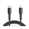 Cablu Date Si Incarcare Joyroom Flash Charge, UsbC La LightningC, Putere 30W, Lungime 1M, Negru - SA26-CL3