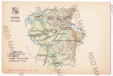 5318 - Map, HALMI, Maramures, Romania - old postcard - unused, Necirculata, Printata