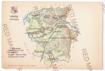 5318 - Map, HALMI, Maramures, Romania - old postcard - unused foto