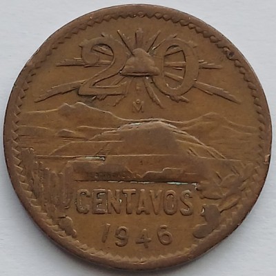 Mexic, 20 Centavos 1946 foto