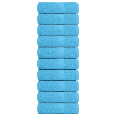 vidaXL Prosoape pentru oaspeți 10 buc turcoaz 360 g/m&amp;sup2; 100% bumbac 136973 foto
