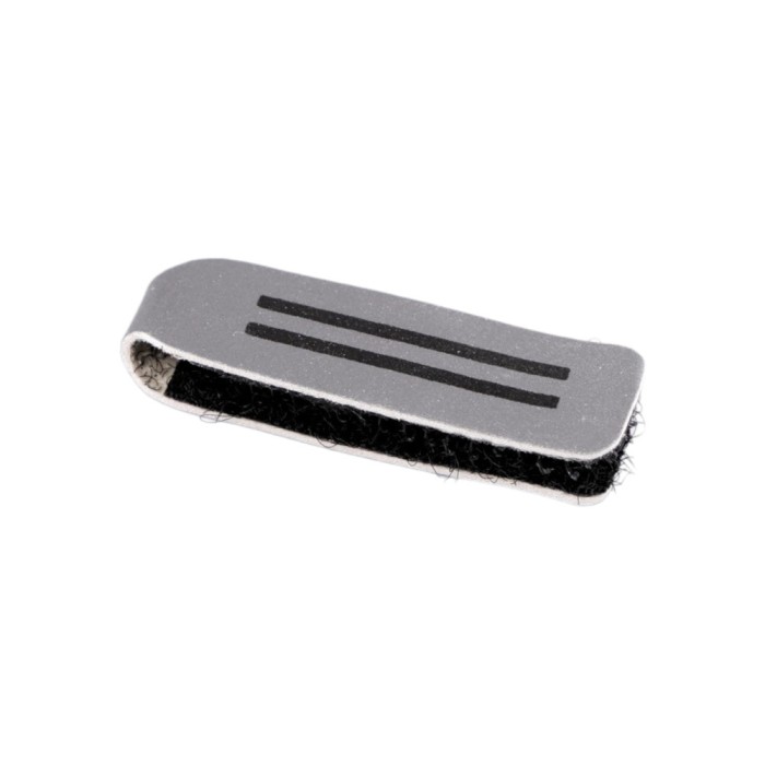 Tragator fermoar cu velcro Crisalida, 37 mm, Gri reflectorizant