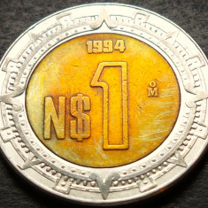 Moneda bimetal 1 NUEVO PESO - MEXIC, anul 1994 * cod 4677 C