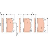Placute frana Lancia Delta 3 (844 ); Maserati Ghibli 3 (M157), 1.8 (844.AXH12), 3.0, punte fata, cu senzor uzura, TRW