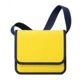 Geanta Usoara din Material Textil 25 X 23 cm&ndash; Culori Galben &amp; Albastru