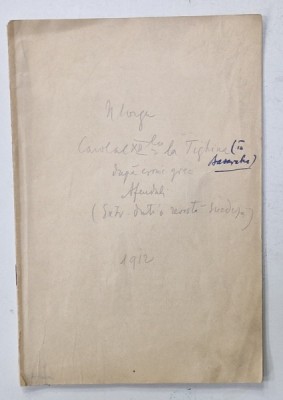 CAROL AL XII - LEA LA TIGHINA de NICOLAE IORGA , EXTRAS DIN REVISTA SUDEZEA , TEXT IN LIMBA SUEDEZA , 1912 foto
