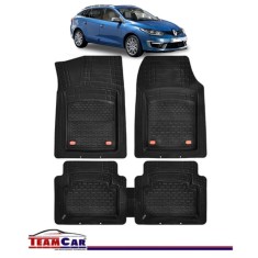 Covorase Auto TeamCar&reg; Tip Tavita Compatibile Renault Megane III Combi Facelift Negru Material Rezistent