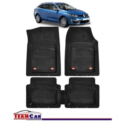 Covorase Auto TeamCar&amp;reg; Tip Tavita Compatibile Renault Megane III Combi Facelift Negru Material Rezistent foto