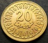 Cumpara ieftin Moneda exotica 20 MILLIM - TUNISIA, anul 1983 * cod 2897 = A.UNC, Africa