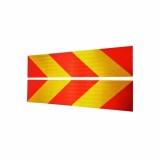 Placi identificare din metal pentru vehicule grele-lungi (dungi) 2buc - Galben/Portocaliu Garage AutoRide